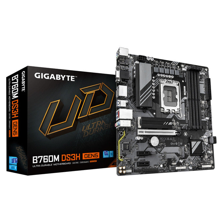 GIGABYTE MOTHERBOARD B760M DS3H GEN5,DDR5,1700, MATX