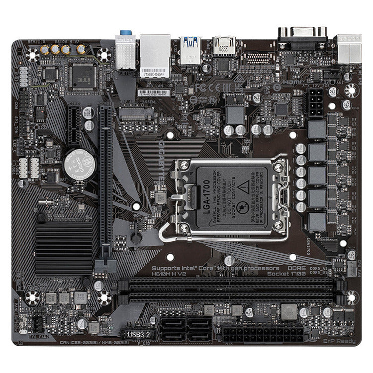 CARTE MÈRE GIGABYTE H610M H V2 DDR5, 1700, MATX