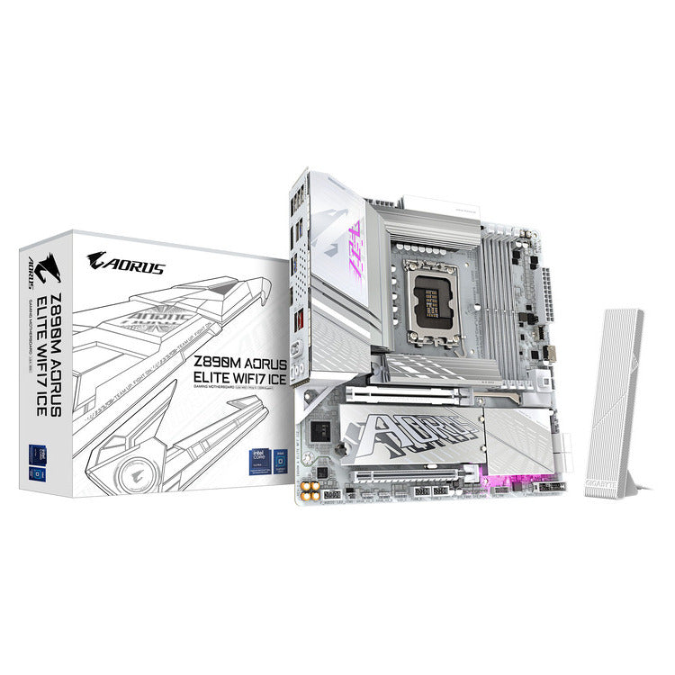 GIGABYTE MOTHERBOARD Z890M A ELITE WF7 ICE ,1851, DDR5, MATX