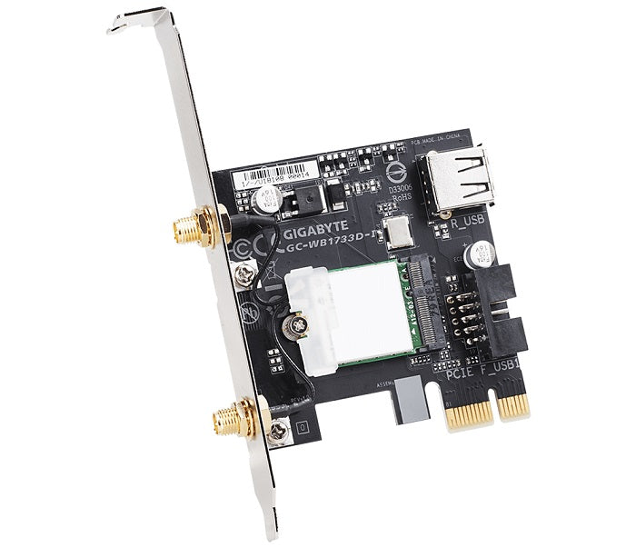 GIGABYTE Wireless PCIe WIFI GC-WB1733D-I ,1733Mbps + BLUETOOTH 5