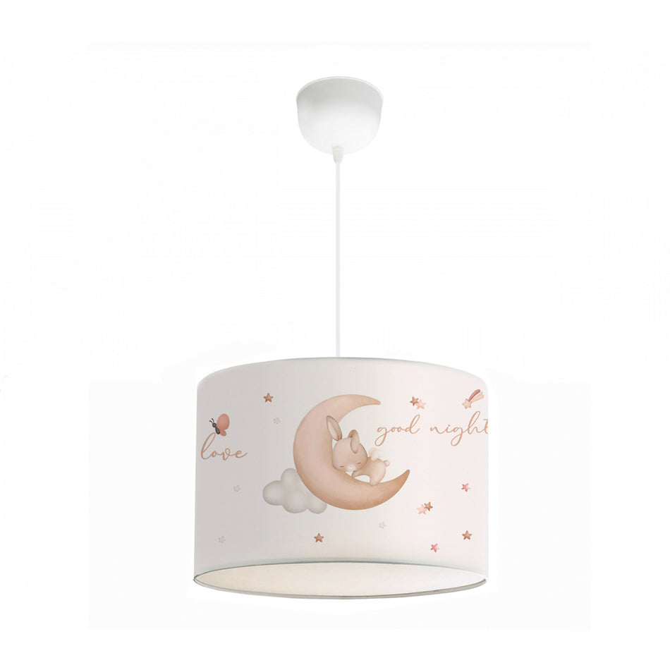 GLOBOSTAR® MOON 204-0019 Παιδικό Κρεμαστό Φωτιστικό Οροφής με Ντουί 1 x E27 AC 220-240V IP20 - Πολύχρωμο - Μ28 x Π28 x Υ24cm