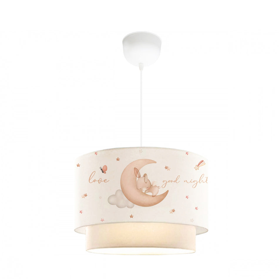 GLOBOSTAR® MOON 204-0011 Παιδικό Κρεμαστό Φωτιστικό Οροφής με Ντουί 1 x E27 AC 220-240V IP20 - Πολύχρωμο - Μ30 x Π30 x Υ24cm