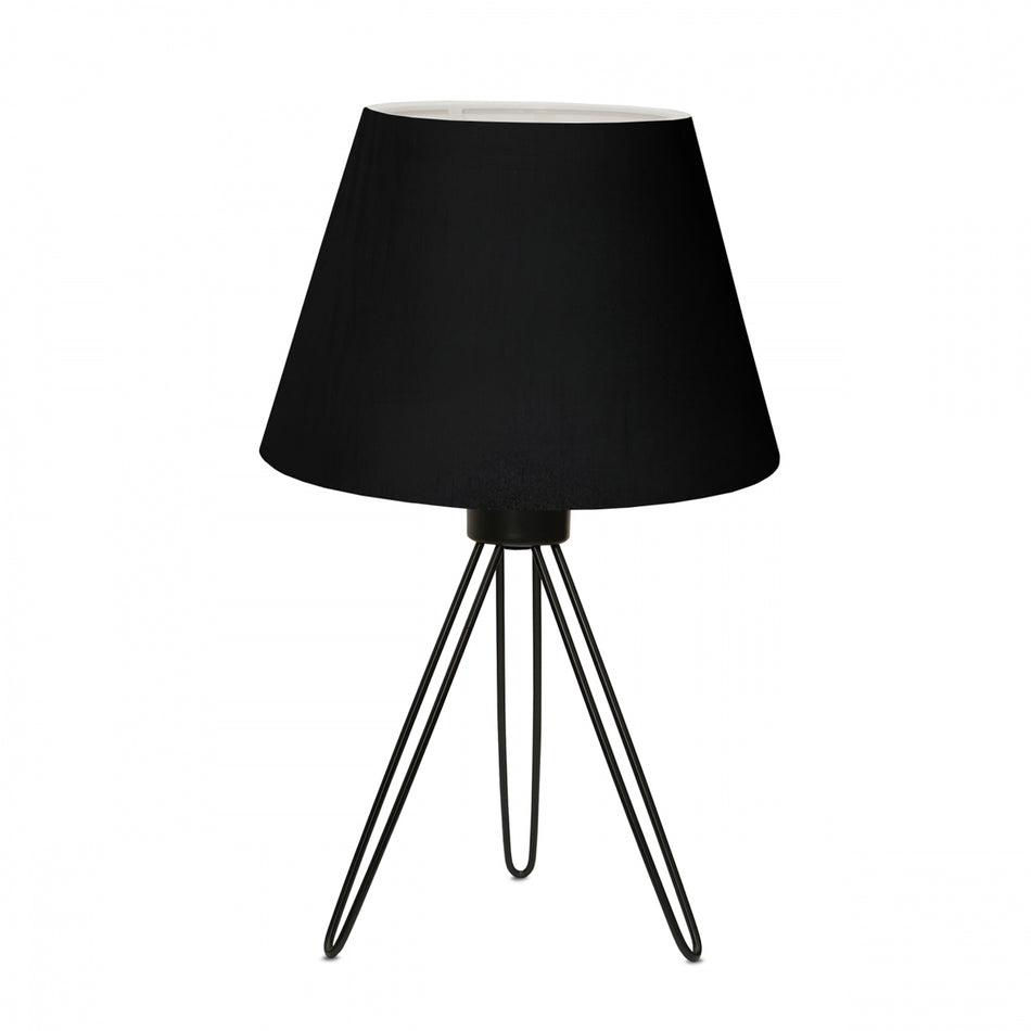 GLOBOSTAR® TRIP 204-0086 Μοντέρνο Επιτραπέζιο Φωτιστικό Πορτατίφ με Ντουί 1 x E27 AC 220-240V IP20 - Μαύρο - Μ22 x Π22 x Υ33cm