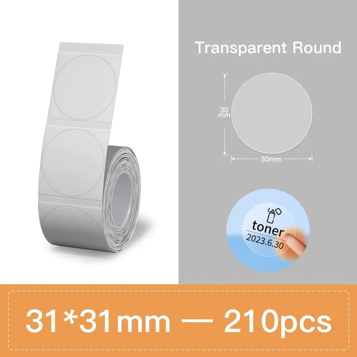 Niimbot Thermal Label Paper 31*31 210 Transparent Round