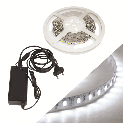 ΛΕΝΤΟΤΑΙΝΙΑ 2Μ 28.8W IP65 ΨΥΧΡΟ ME ΤΡΟΦΟΔΟΤΙΚΟ BLISTER