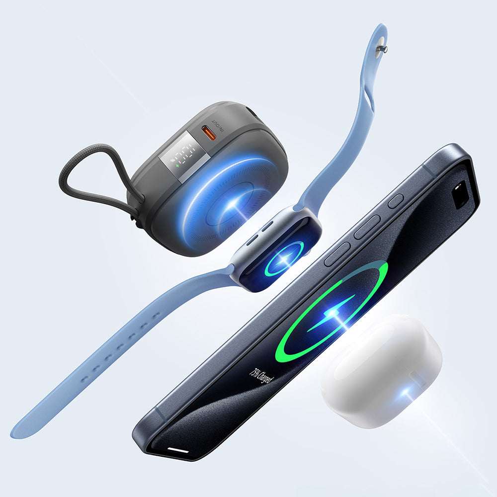 Veger W1185 - MagCore 3in1 - 10,000mAh PD20W Wireless Charging Powerbank for Apple iPhone, Watch & AirPods - Grey
