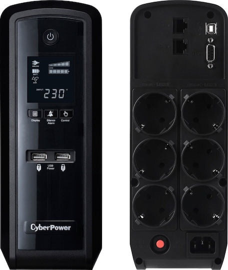 CYBERPOWER UPS Intelligent  CP1350EPFCLCD Line Interactive APFC LCD 1350VA