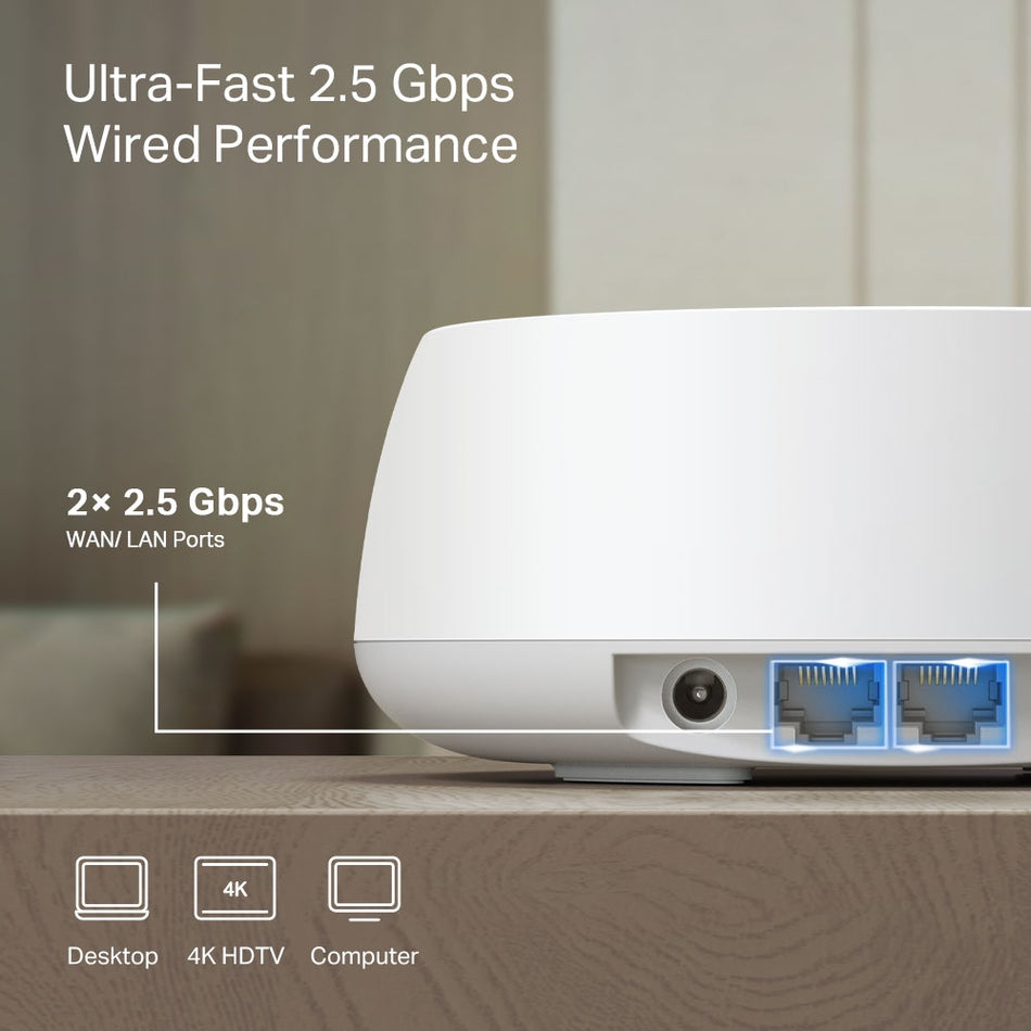 TP-LINK Deco BE25 WiFi 7 Whole Home Mesh System 1 Pack
