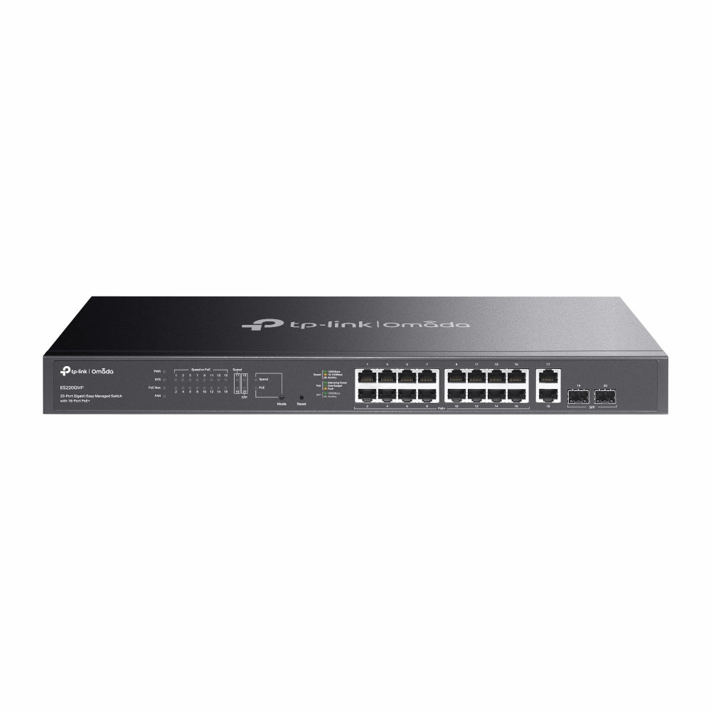 TP-LNK Switch OMADA ES220GMP 20-Port Gigabit Easy Managed Switch with 16-Port PoE+
