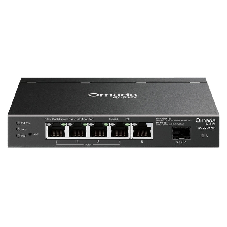 TP-LINK OMADA TL-SG2206MP 5-PORT POE SWITCH + SFP