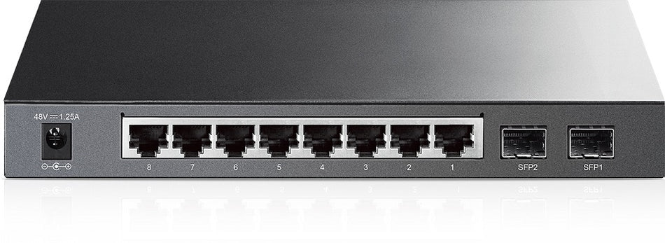 TP-LINK Switch TL-SG2210P, 8-Port Gigabit Smart PoE Switch with 2 SFP Slots