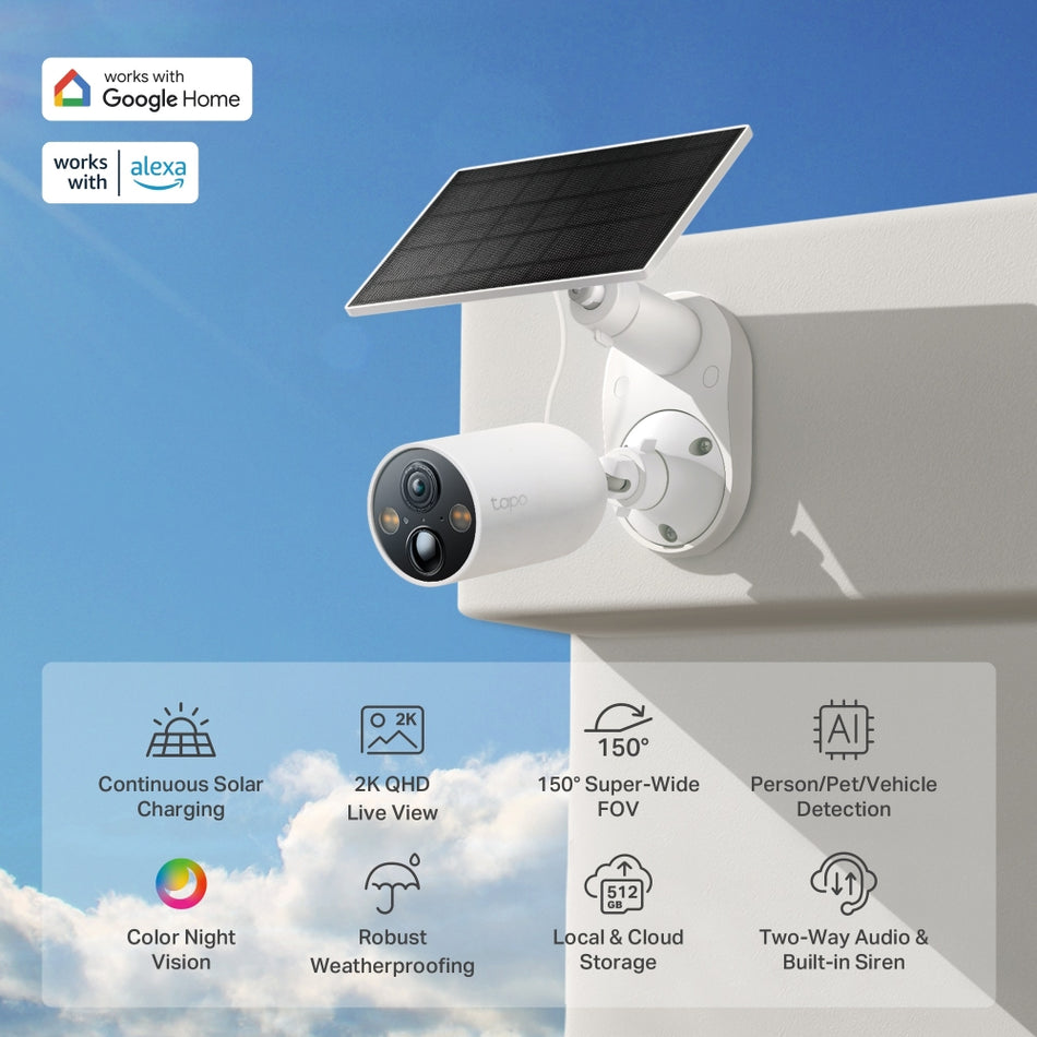 TP-LINK Caméra Wi-fi à batterie Tapo C425 KIT avec panneau solaire