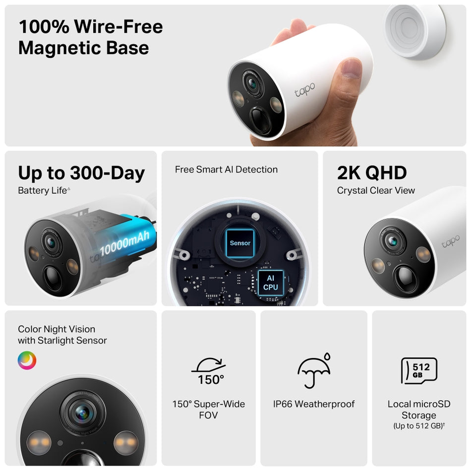 TP-LINK CAMERA TAPO C425 2K OUTDOOR