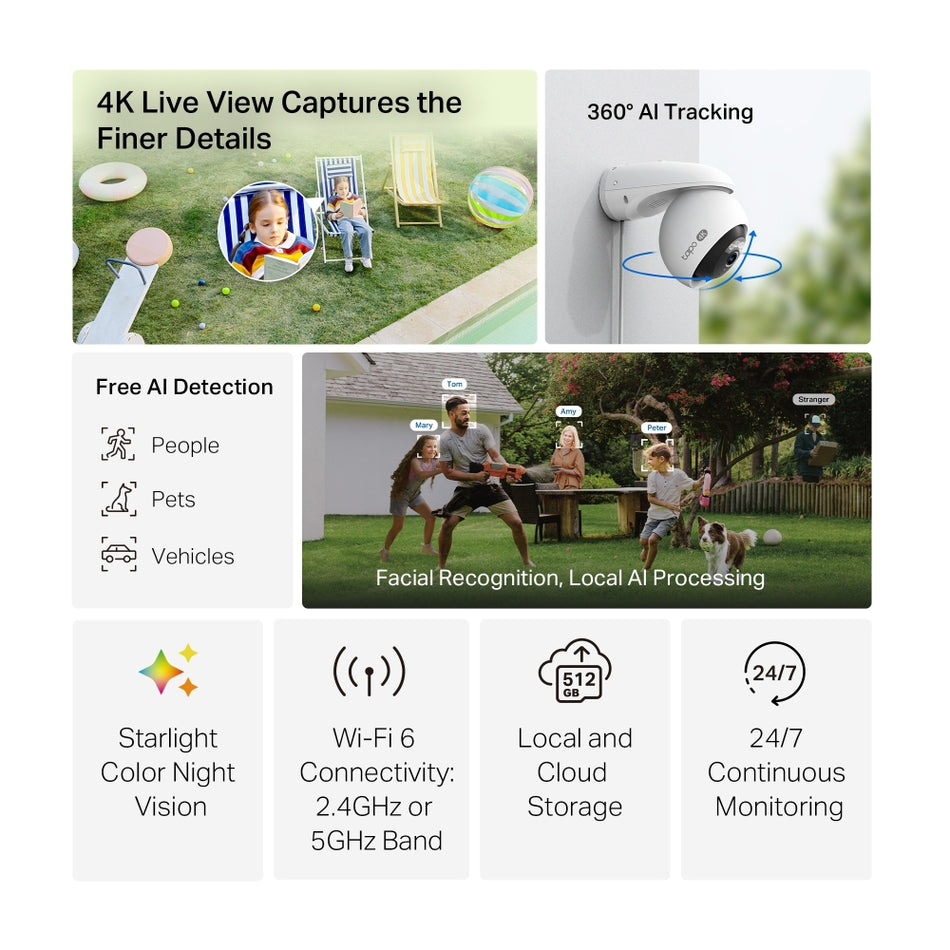 TP-LINK Caméra Tapo C560WS Extérieure Pan/Tilt Sécurité Wi-Fi Extérieur
