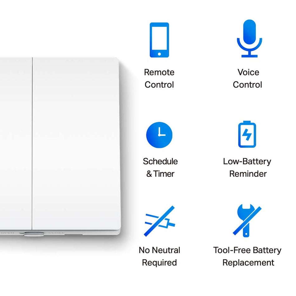 TP-LINK Smart Light Switch, TAPO S220 2-fach 1-Weg