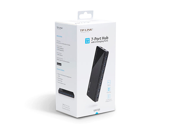 TP-LINK UH720 USB 3.0 7-PORT HUB, 2 CHARGING PORTS