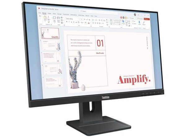 LENOVO Monitor ThinkVision E24-40 23.8'' IPS FHD, Slim Bezel, HDMΙ, Display Port, VGA, Height adjustable, Speakers, 3YearsW