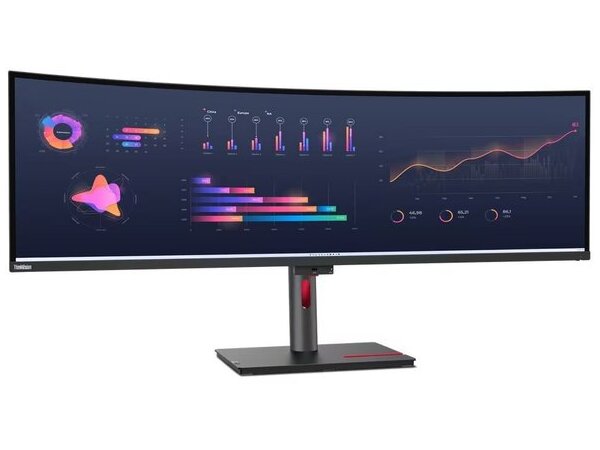 LENOVO Monitor ThinkVision P49w-30 49'' Dual QHD IPS, Curved,RJ45, HDMI, USB-C, Thunderbolt, Display Port, Height adjustable, 3YearsW