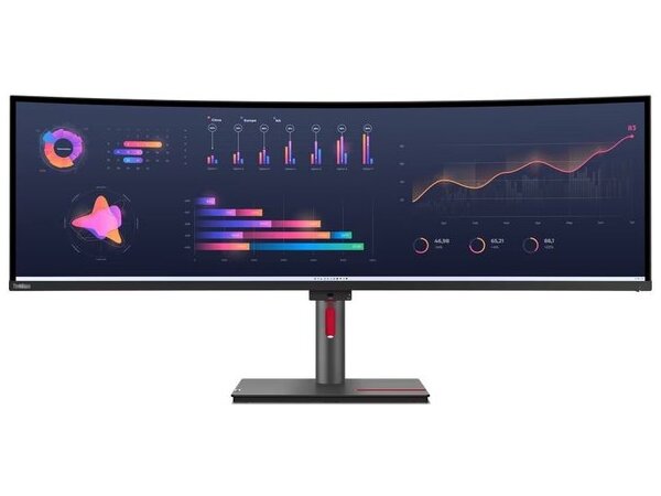 LENOVO Monitor ThinkVision P49w-30 49'' Dual QHD IPS, Curved,RJ45, HDMI, USB-C, Thunderbolt, Display Port, Height adjustable, 3YearsW