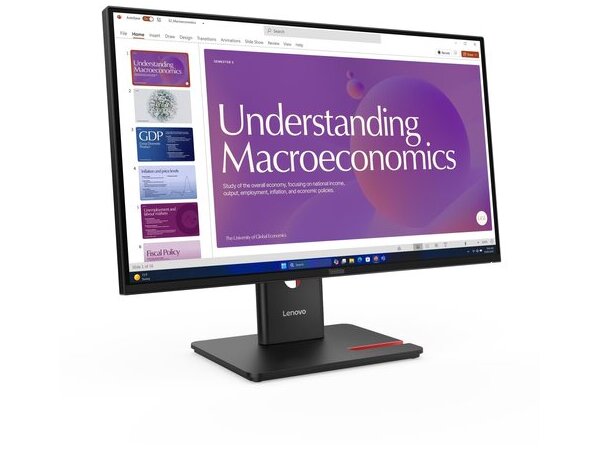 LENOVO Monitor ThinkVision T24D-40 23.8'' FHD IPS, HDMI, Display Port, USB-C, USB, höhenverstellbar, Lautsprecher, 3 Jahre Garantie