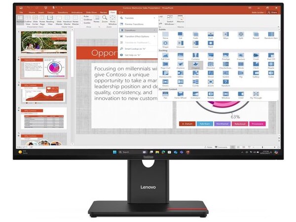 LENOVO Monitor ThinkVision T27-40 27'' FHD IPS, Display Port,HDMI,USB,USBC,VGA,Height Adjust,3YearsW