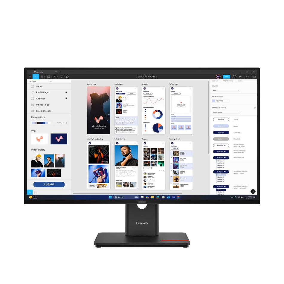 LENOVO Monitor ThinkVision T32UD-40 32'' 4K IPS, HDMi, Display Port, USB-C, Ethernet,Height adjustable, 3YearsW