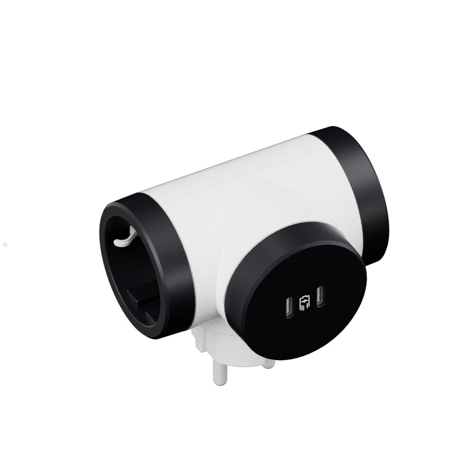 Legrand SurgeArrest 2 Outlets,USB C+C White/Grey