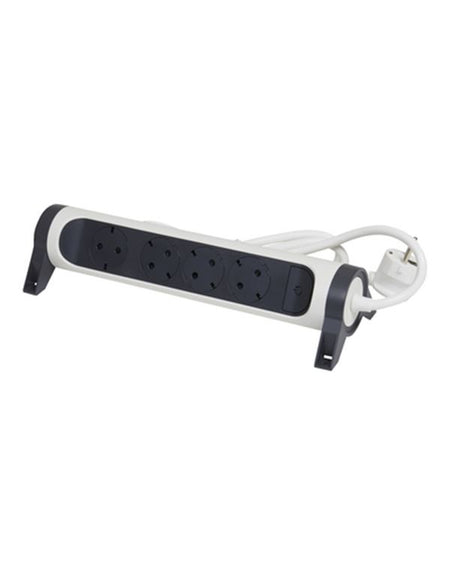 Legrand SurgeArrest 4 Outlets 3m Cable  White/Grey Rotating
