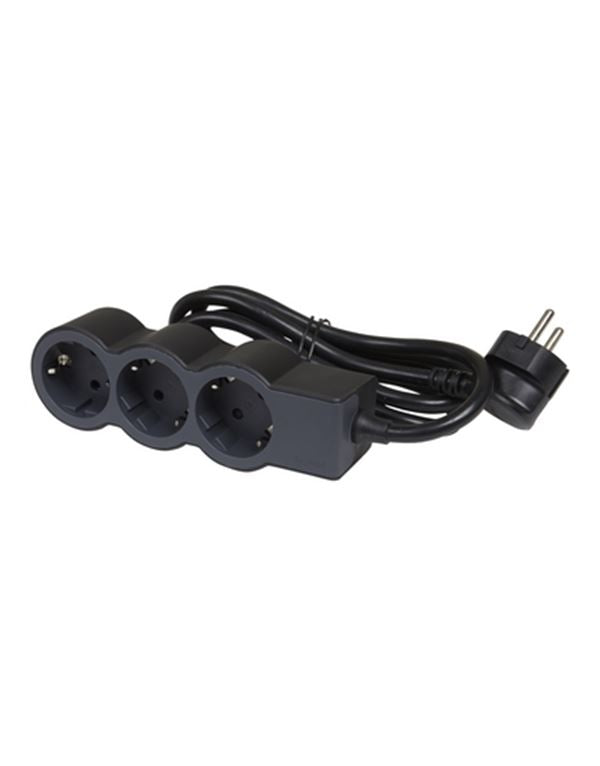 Legrand SurgeArrest 3 Outlets 1.5m Cable  Black/Grey