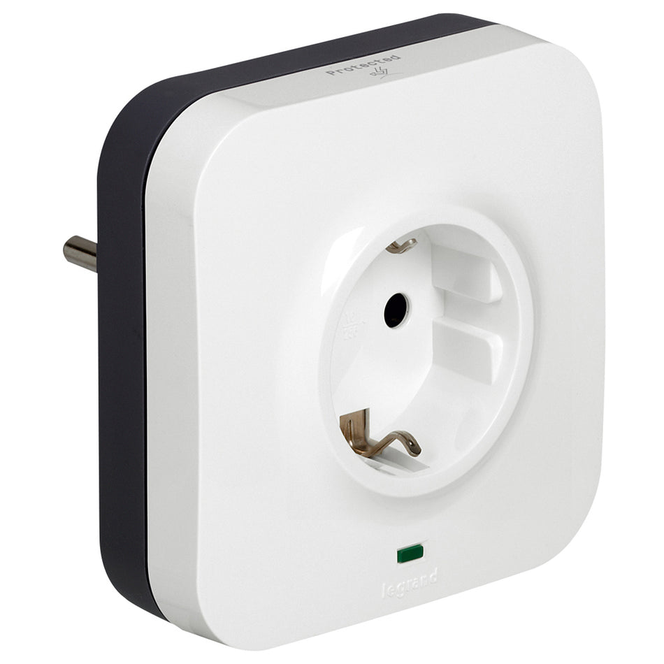 Legrand SurgeArrest 1 Outlet White, 2 x RJ45
