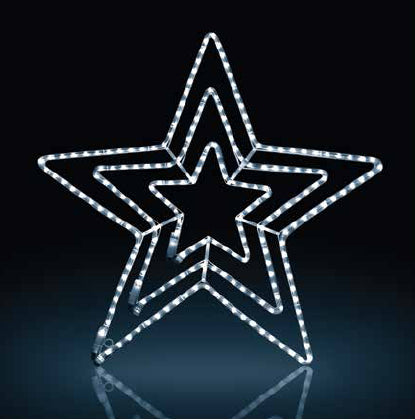 ΣΙΛΟΥΕΤΑ LED 6μ 3πλο ΑΣΤΕΡΙ&ΤΡΕΧ COOL (80X80CM)  36VDC