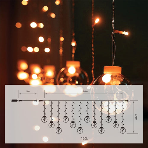 140led ΒΡΟΧΗ&ΜΠΑΛΑ ΑΣΗΜΙ&AMBER IP44 ΕΠΕΚΤΥΝΟΜΕΝΗ 5Μ