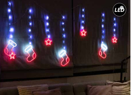 32LED ΚΟΥΡΤΙΝΑ ΑΣΤΕΡΙΑ&ΜΠΟΤΕΣ ΑΣΥΜΕΤΡΑ ΘΕΡΜΟ IP44 3Χ0.52