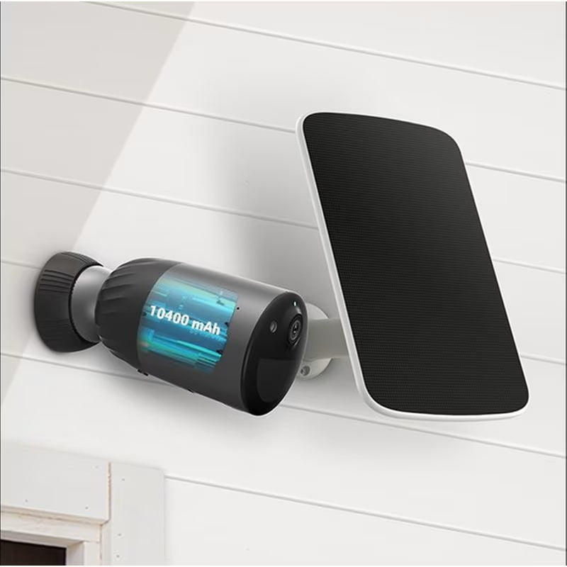 Caméra Wi-Fi EZVIZ BC1C 4K avec kit de panneau solaire