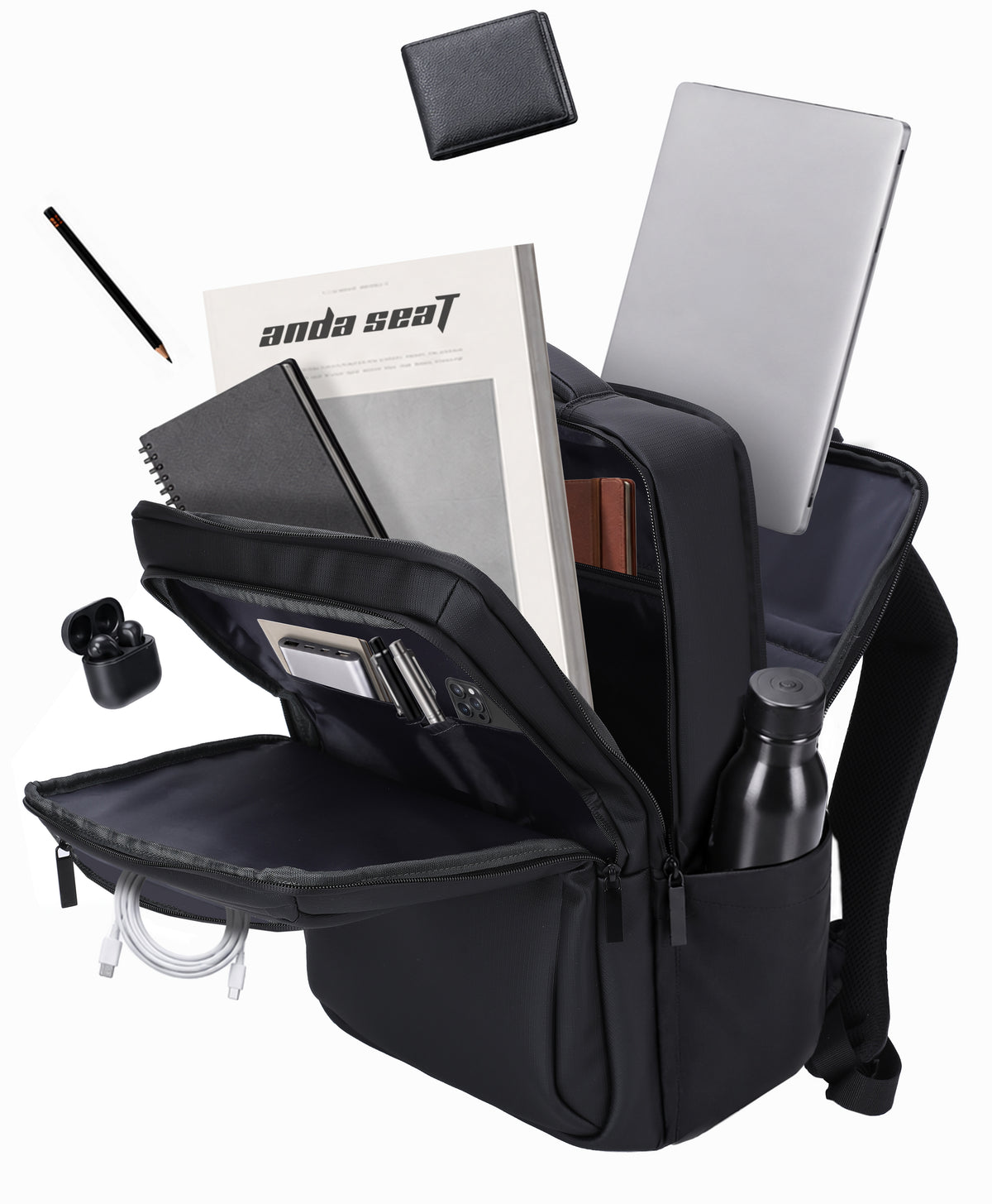 ANDA SEAT Backpack PROLINE 16" 42x30x15cm BLACK