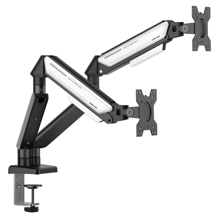 ANDA SEAT Monitor ARM / Stand A6D-2S  Black White Dual, Weight Capacity (per Screen): 2-9kg