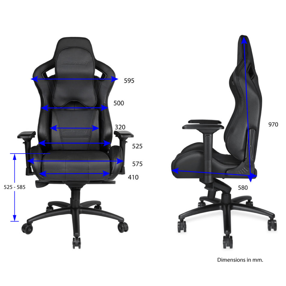 ANDA SEAT Gaming-Stuhl DARK KNIGHT Premium Carbon Black