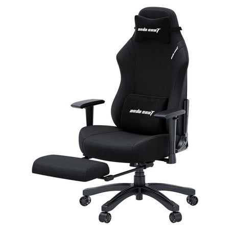 ANDA SEAT Gaming Chair LUNA PRO Black Fabric w/Footrest
