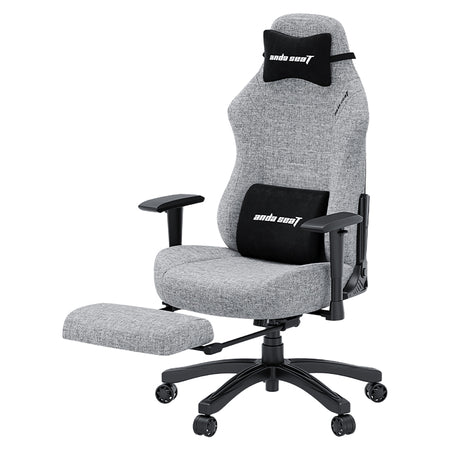 ANDA SEAT Gaming Chair LUNA PRO Grey Fabric w/Footrest