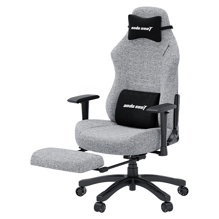 ANDA SEAT Gaming Chair LUNA PRO Grey Fabric w/Footrest