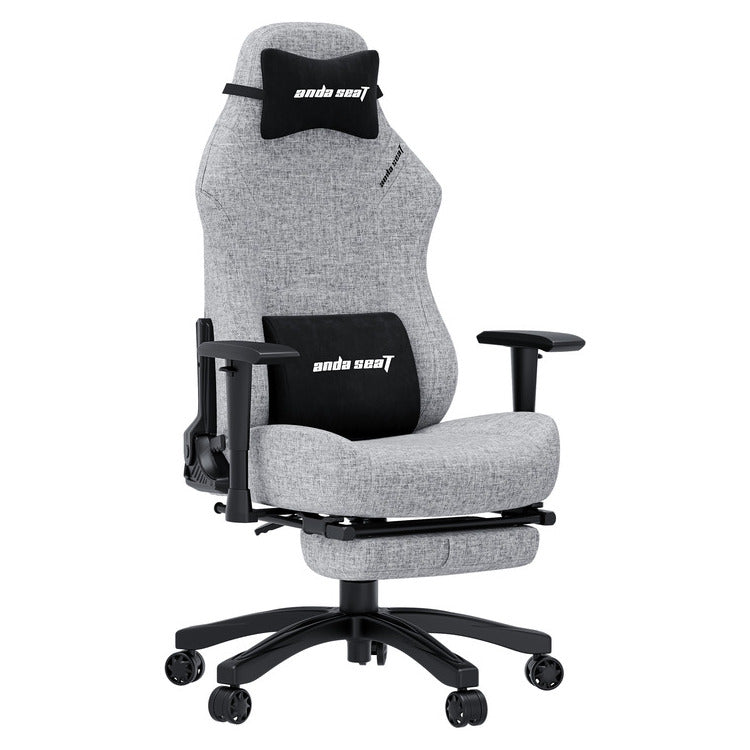 ANDA SEAT Gaming Chair LUNA PRO Grey Fabric w/Footrest