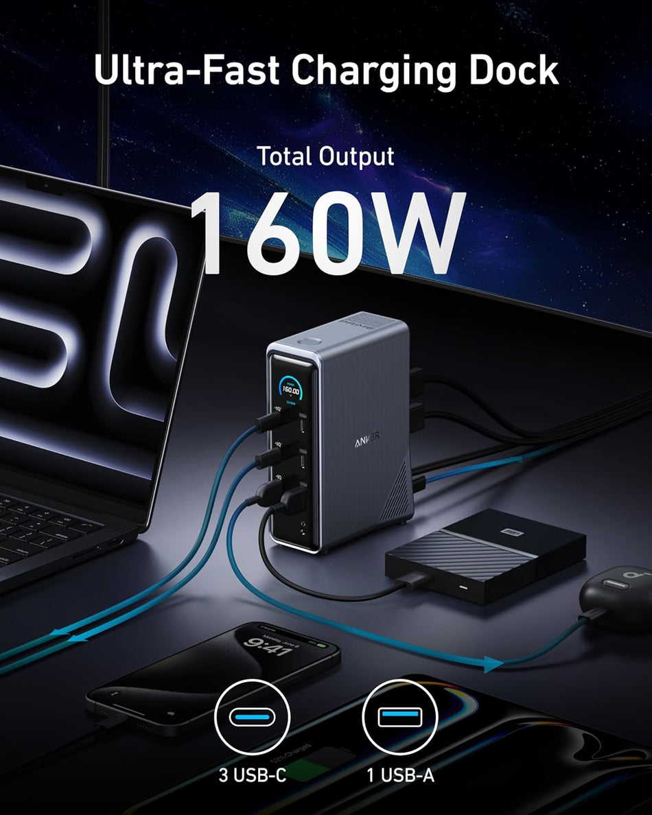 ANKER Docking Station 14 Ports with 160W Max Output, 10Gbps