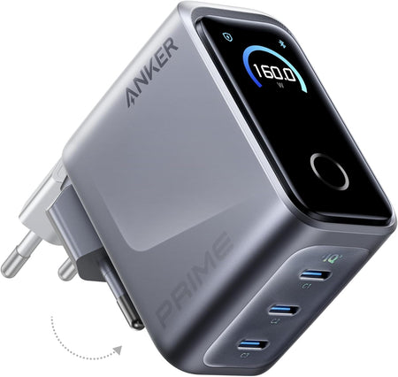 ANKER WALL CHARGER PRIME 160W 3 PORTS DISPLAY