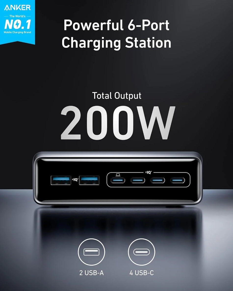 ANKER Desktop Charger Prime 200W 6 Ports