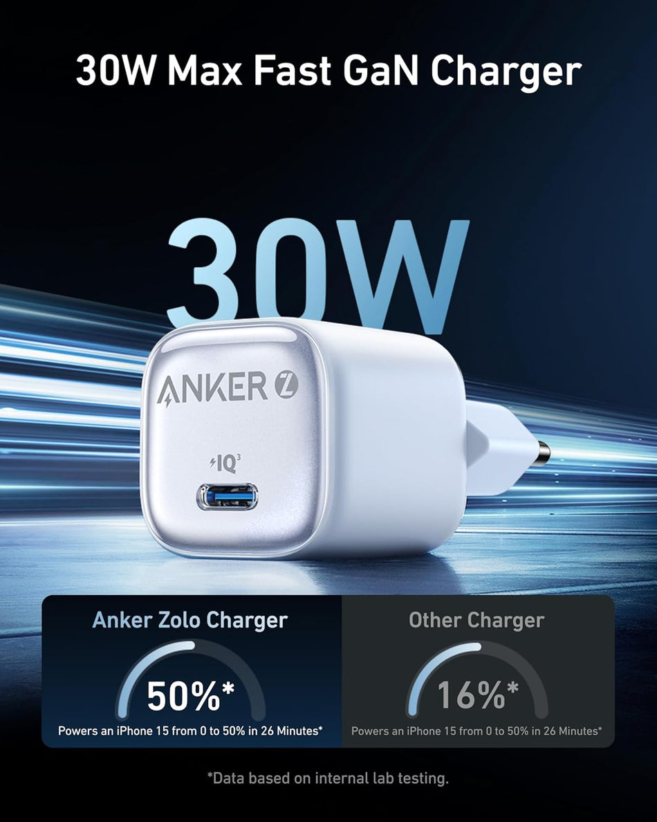 ANKER Wall Charger Zolo 30W USB-C GaN