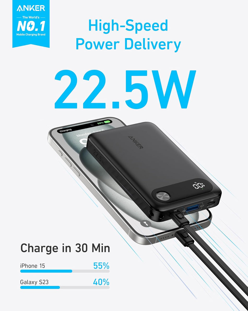 Anker Powerbank 10K 22,5W avec câble USB-C