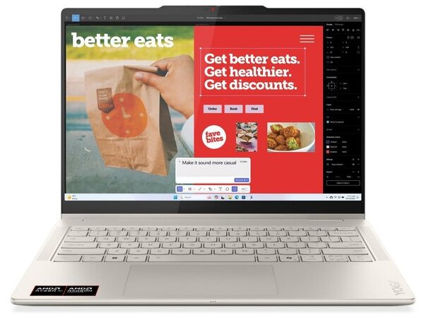 LENOVO Laptop Yoga 7 2-in-1 14AKP10 14'' 2.8K OLED/Ryzen  AI 7-350/32GB/1TB/AMD Radeon Graphics/Win 11 Home/3Y Premium/Seashell