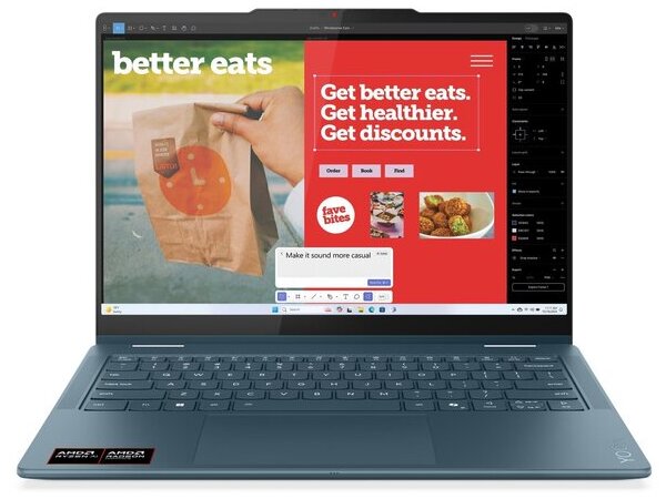 LENOVO Laptop Yoga 7 2-in-1 14AKP10 14'' 2.8K OLED/Ryzen  AI 7-350/32GB/1TB/AMD Radeon Graphics/Win 11 Home/3Y Premium/Tidal Teal