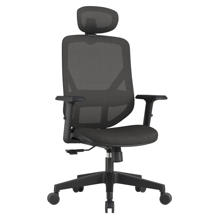 VERO OFFICE CHAIR ERGOSTYLE 2040 BLACK with HEADREST