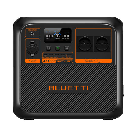 BLUETTI Premium AC180P Solar Portable Power Station Expandable, 1800W AC Outlet 1440Wh